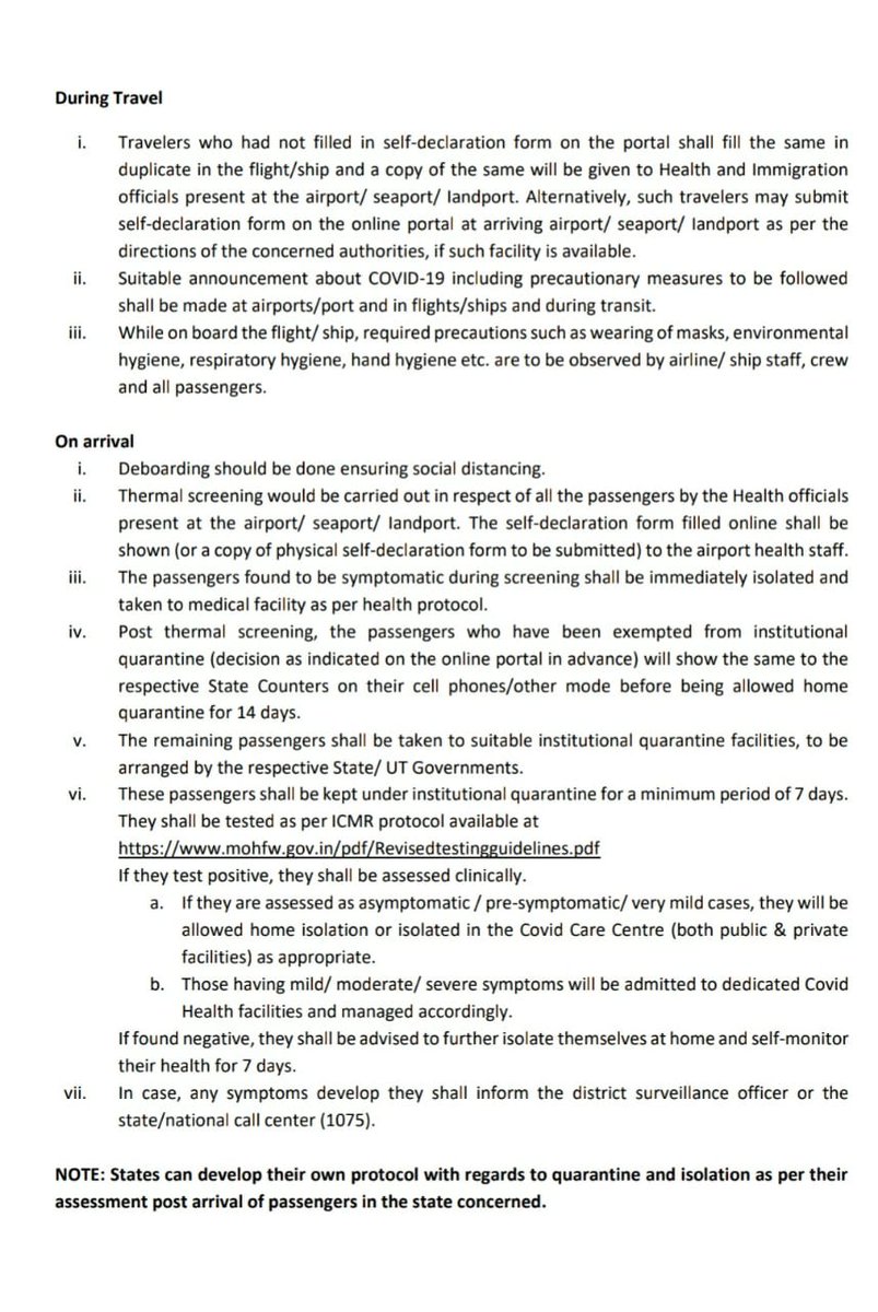 airindia's tweet photo. #FlyAI : Ministry of Health and Family Welfare has issued new guidelines for international passengers arriving into India, which will come into force 0001 Hrs, 8th August 2020. 

Please go through this before you start your journey . https://t.co/S7VbIJIY8x