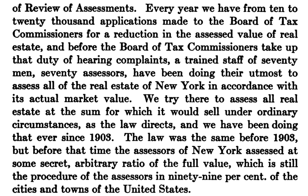 Purdy thinks about land use regulations from the perspective of an assessor, and notes his record of achievement in that "secret, arbitrary" field.