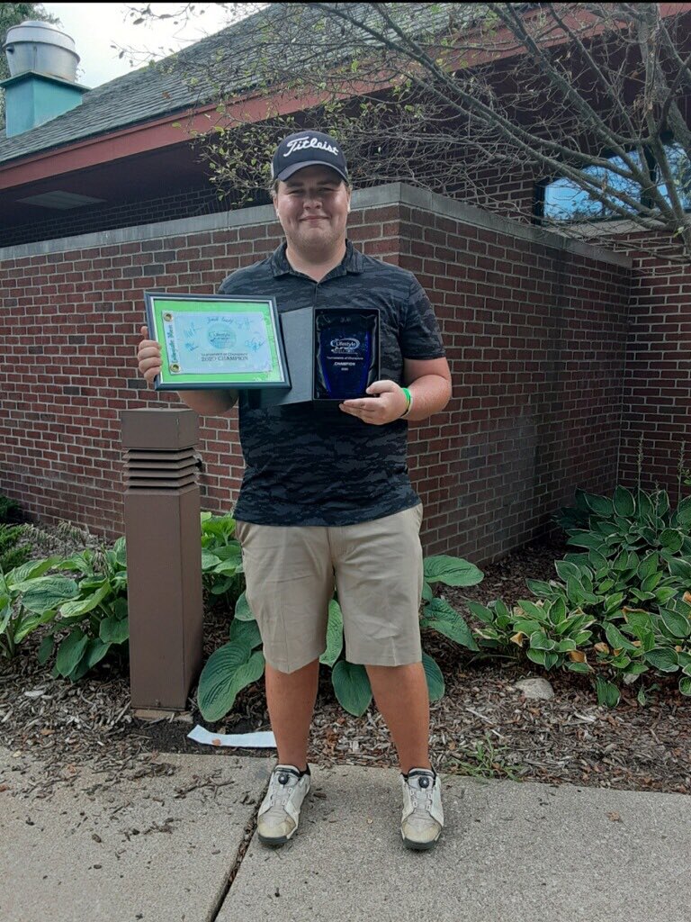 PeruHSGolf's tweet photo. Corbin wins the Lifestyle Junior Tour’s Tournament of Champions! 🏆🥇#TigerPride @PeruHighSchool https://t.co/g8cXx43H2A