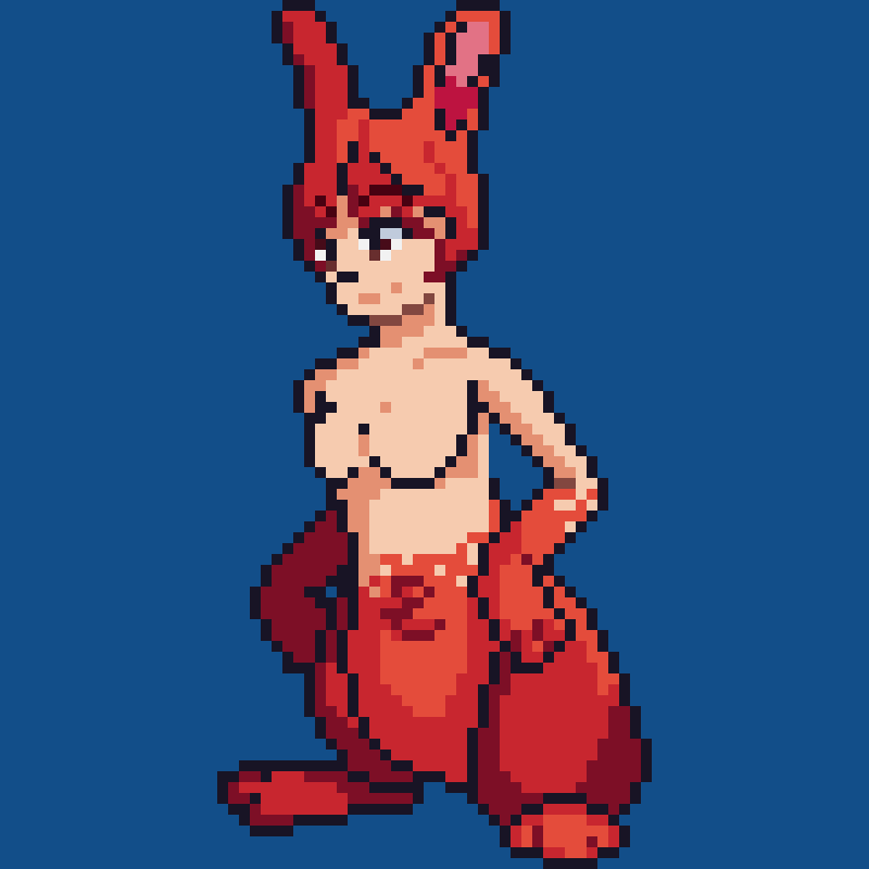 PerilsPixel's tweet photo. I fully expect to lose followers for this but to heck with it!  I've finished a Persona for myself!  Her name is Lillie and she's a Pooka, a type of fey from Pathfinder :)

#pixelart #furryart #pathfinder #fantasy https://t.co/IlI4nCKGs6