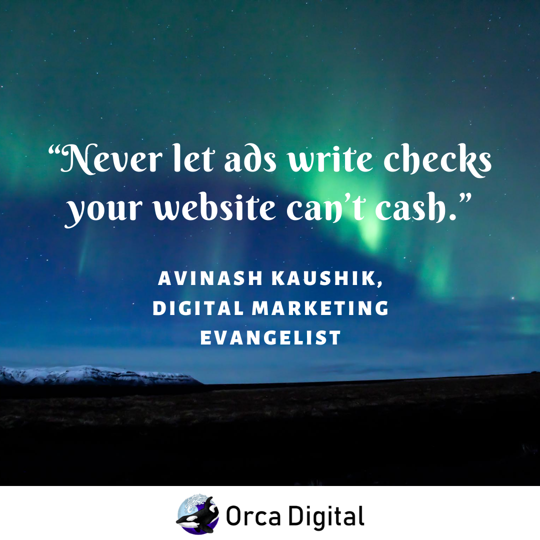 Orca_Digital_'s tweet photo. When your leads click an ad to visit your website, they're expecting to experience what your brand offers. If your website doesn't deliver on their expectations, you could be losing valuable opportunities to convert them into customers! https://t.co/VTlDCsa54v
