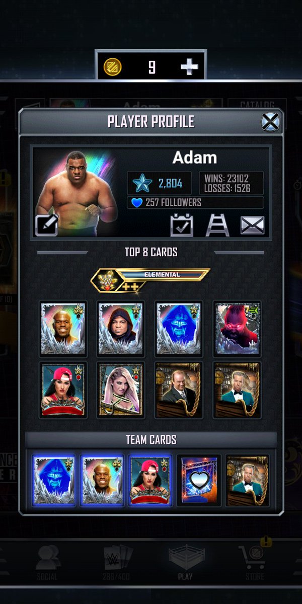 Adam26400009's tweet photo. #WWESuperCard  looking for a ele++ team  must use a group chat and attack orders message me if interested https://t.co/qWD808zVDA