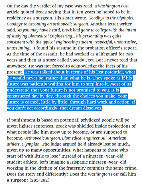 mbe_fans's tweet photo. I was thinking about this again when I was reading Chanel Miller's book ("Know My Name") recently. What happens after assault, and who is prioritized? https://t.co/unHZUqXEMI