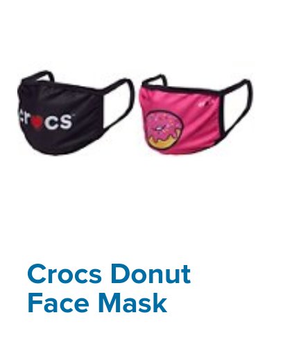 Suzholston's tweet photo. I'm so excited for these to come! @Crocs #CrocsAreLife #CrocsMask #Donut #FaceMask #PleaseComeSoon https://t.co/Fhrpo2x57H