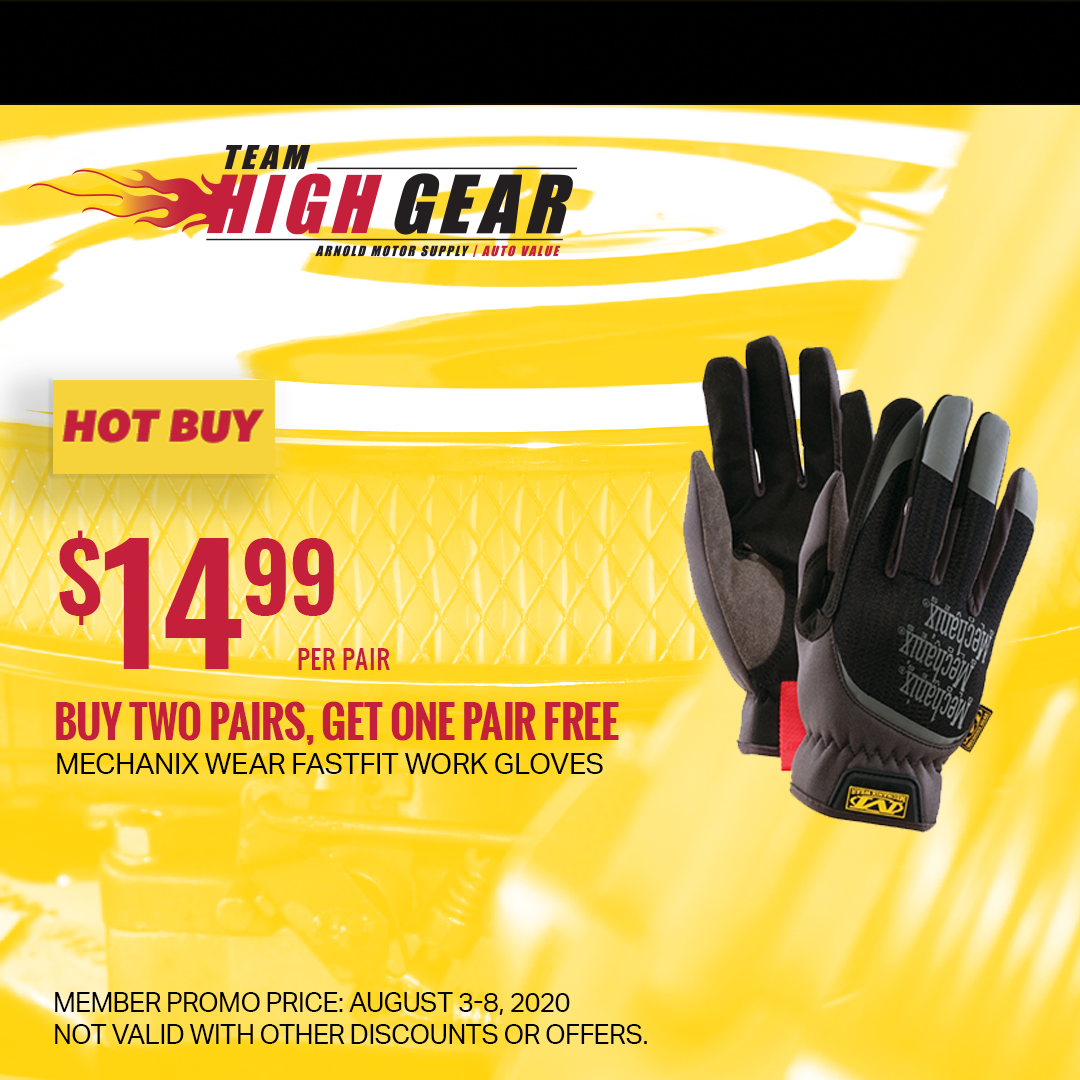 FastFit gloves are a toolbox must-have! Team High Gear members get a free pair when you buy 2 pairs of Mechanix Wear FastFit gloves. Deal ends 8/8/20.