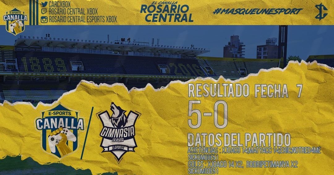 CarcXbox's tweet photo. LIGA @IESAArgentina 

Fecha 7

VS @GimnasiaeSports 

5-0✅

Fecha 8

VS @ColoneSports

1-2 ❌

Ph: @BessThhDesing https://t.co/Eb3lvep1P1