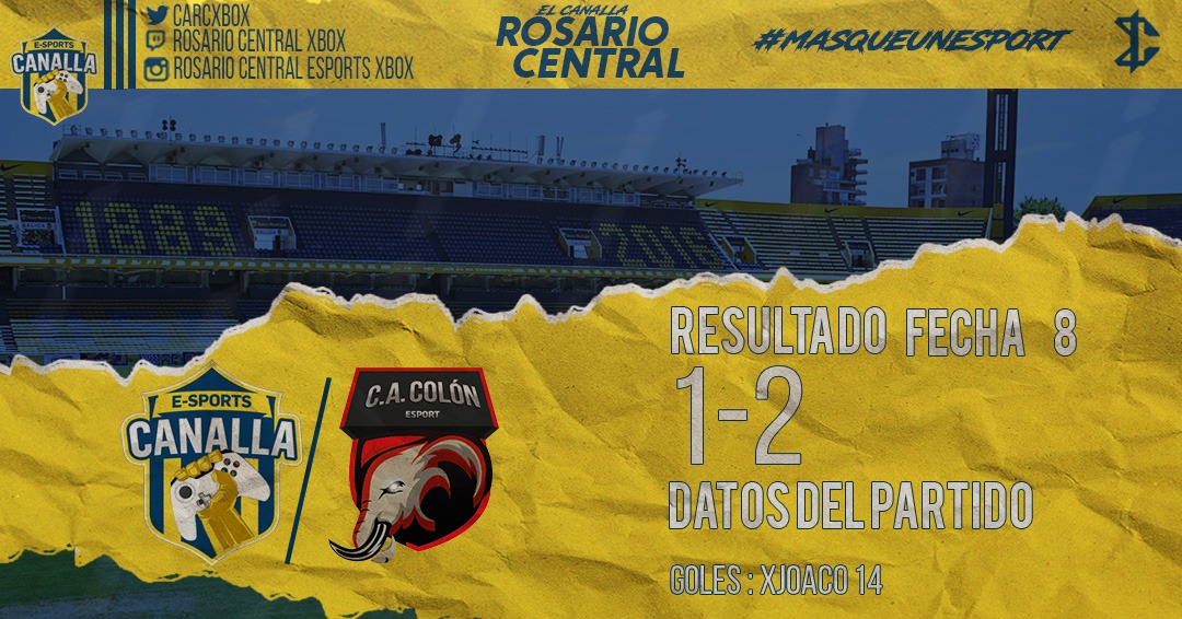 CarcXbox's tweet photo. LIGA @IESAArgentina 

Fecha 7

VS @GimnasiaeSports 

5-0✅

Fecha 8

VS @ColoneSports

1-2 ❌

Ph: @BessThhDesing https://t.co/Eb3lvep1P1