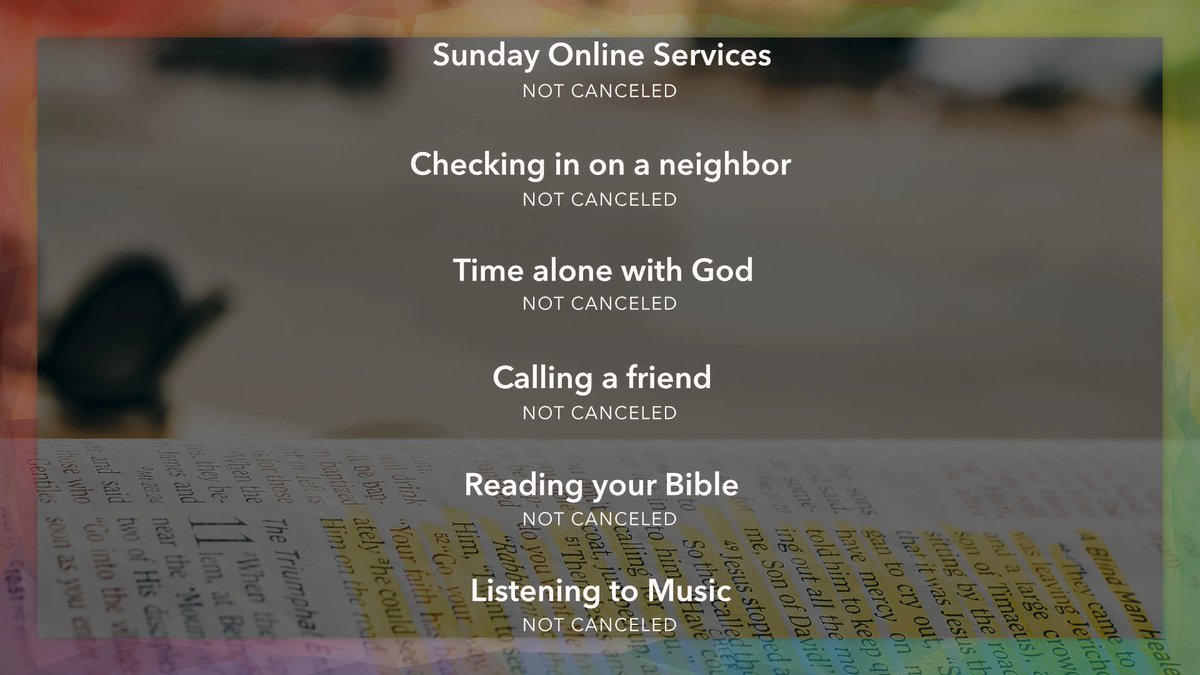 CalgaryAnglican's tweet photo. Public Service Announcement:

👉Spiritual life has not been cancelled. 😀 https://t.co/nw9a5SOzgS