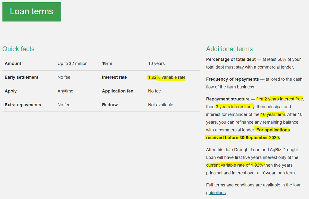 RIC Drought Loan 2 year Interest Free period closes 30th Sept. Don't let the opportunity pass you by. ric.gov.au/drought Yes it's a slow/painfull process to apply but can save you $10k's in interest. Ag Bureau happy to help with wording for drought plans