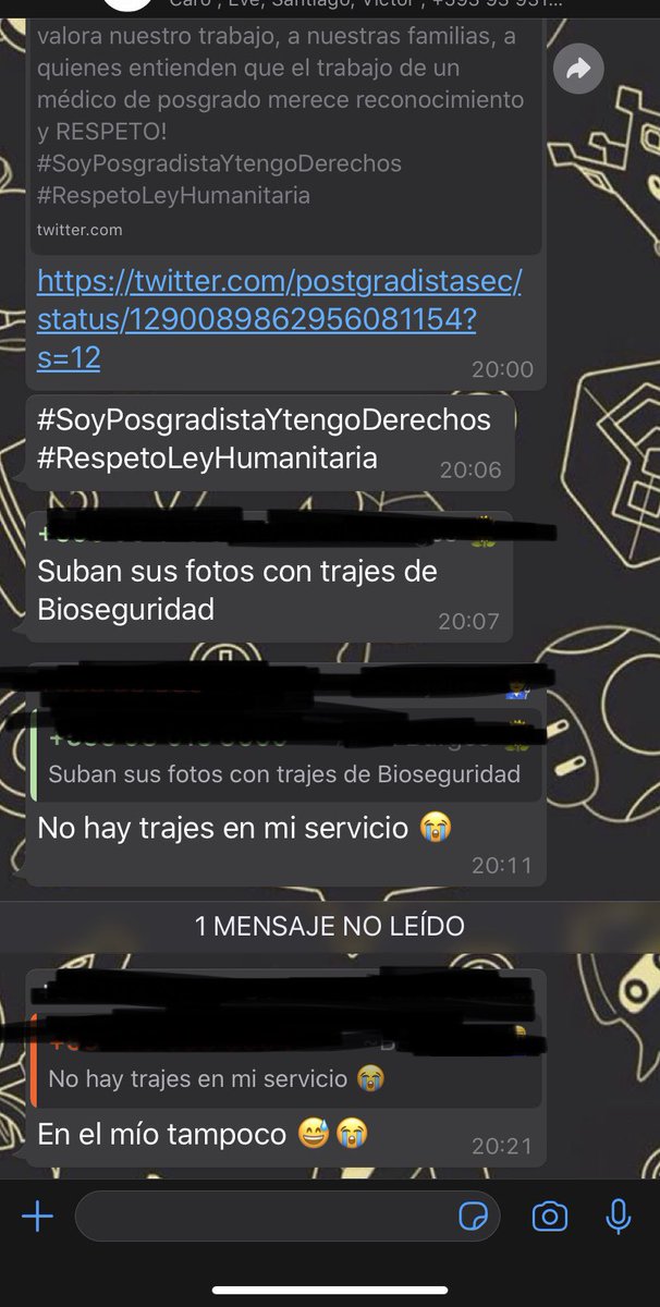 PabloArevaloE87's tweet photo. Es tan triste la realidad de los @postgradistasEC que ya es indignante... @DrJuanCZevallos @Salud_Ec, cumplan con los que dice la #LeyHumanitariaYA no es Justo que nos traten como basura... @Lenin  @CorteConstEcu @AsambleaEcuador https://t.co/553jlFCzuw