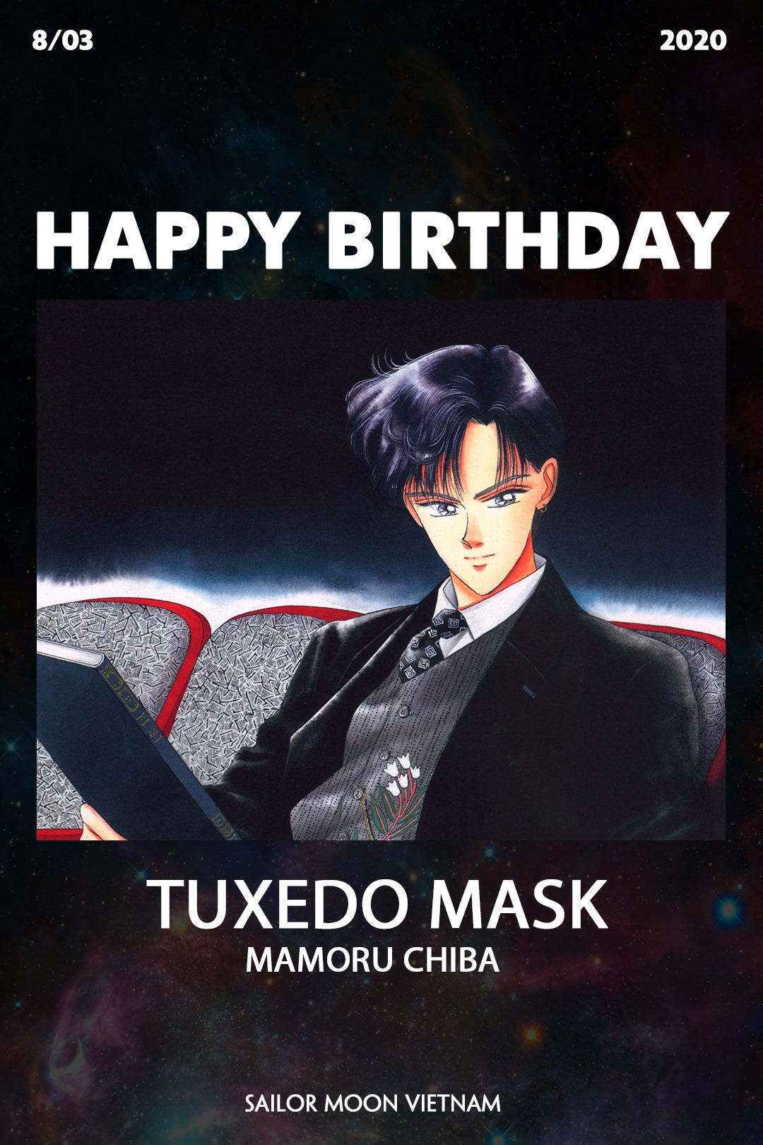 Sailor Moon Vietnam Happy Birthday To Mamoru Chiba Tuxedo Mask 0 3 8 Mamoruchiba 地場衛 Tuxedomask タキシード仮面 Happybirthday T Co Zqnrpha0c3 Twitter