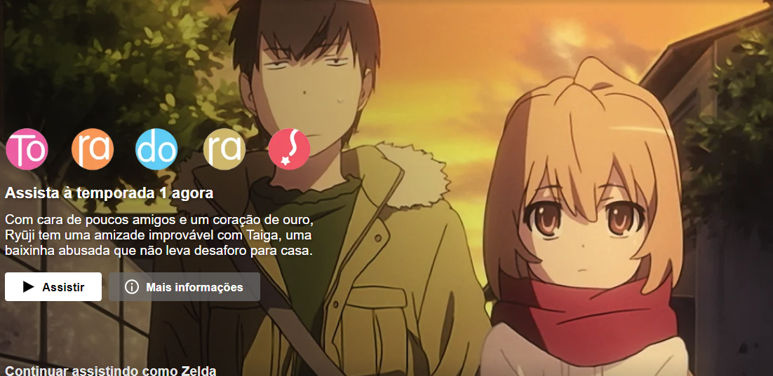 Toradora! na Netflix