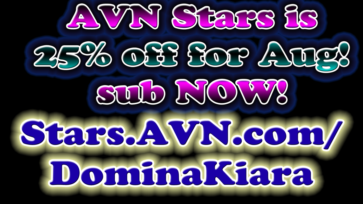Elite Findom Discord (@elitefindiscord) on Twitter photo Promo for <a href="/HypnoFemdom/">Domina Kiara (Dopa-MEAN Queen) BLM & ACAB</a>:
stars.avn.com
25% off on AVN Stars through the month of August. What are you waiting for? Sub NOW!
Findom Femdom FinancialDomination FinD FindomDiscord Promo for <a href="/HypnoFemdom/">Domina Kiara (Dopa-MEAN Queen) BLM & ACAB</a>:
stars.avn.com
25% off on AVN Stars through the month of August. What are you waiting for? Sub NOW!
Findom Femdom FinancialDomination FinD FindomDiscord