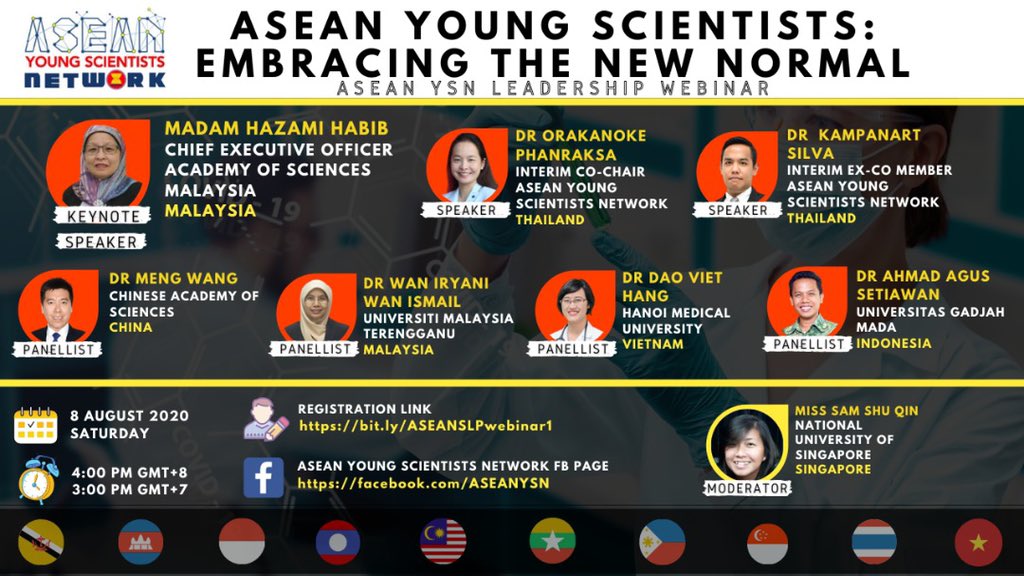 samshuqin's tweet photo. Join me and these incredible #ASEAN young #scientists this ASEAN day!

8 August 2020, 4pm (GMT+8)

Register here!
https://t.co/EXy9xMVHGB https://t.co/7goGwjD27V