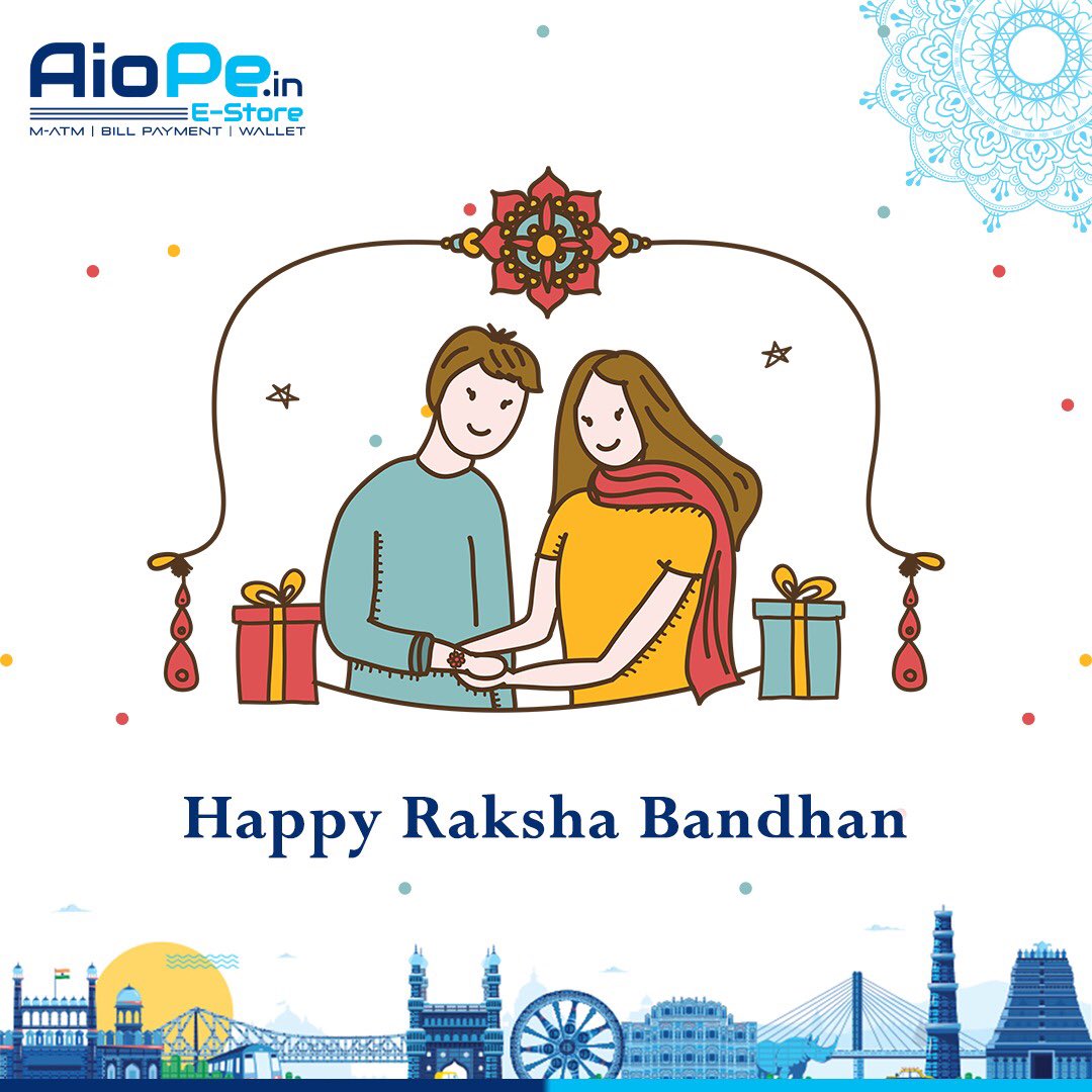 AioPeIndia's tweet photo. AioPe Wishes Everyone Happy Raksha Bandhan. 

#RakshaBandhan #AioPe #AioPeEStore #AioPeIndia #AioPeBank #AioPeMiniBank #AioPeMATM #AioPeATM #Franchise #startup #startupbusiness #franchiseopportunities #RakshaBandhan2020 https://t.co/L16uYMai8n