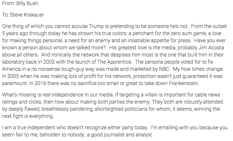 @FourthWatch @thebillybush 'In 2005 when he was making lots of profit for his network, protection wasn’t just guaranteed it was paramount. In 2016 there was no sacrifice too small or great to take down Frankenstein.” - Billy Bush on Trump and NBC: thefirsttv.com/on-trump-nbc-a…