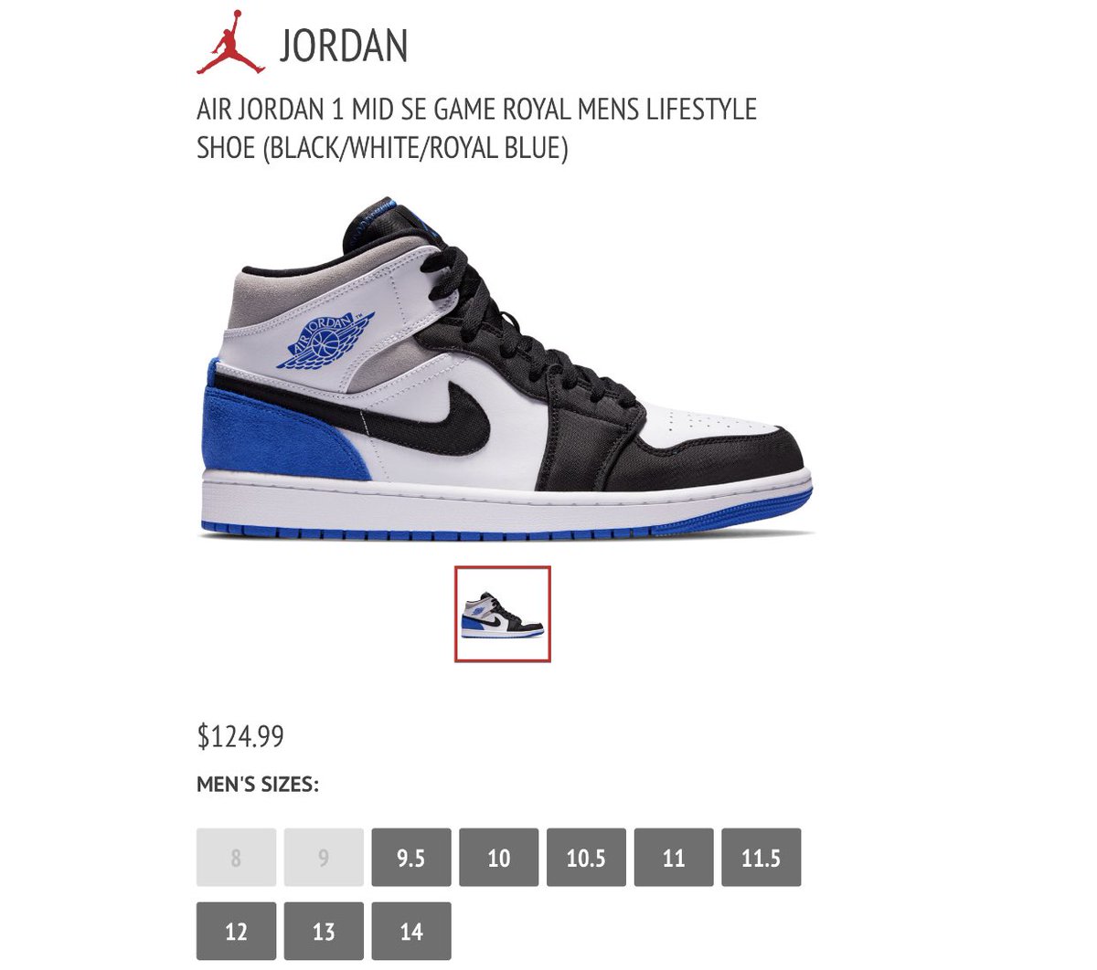 jordan 1 mid size 9.5