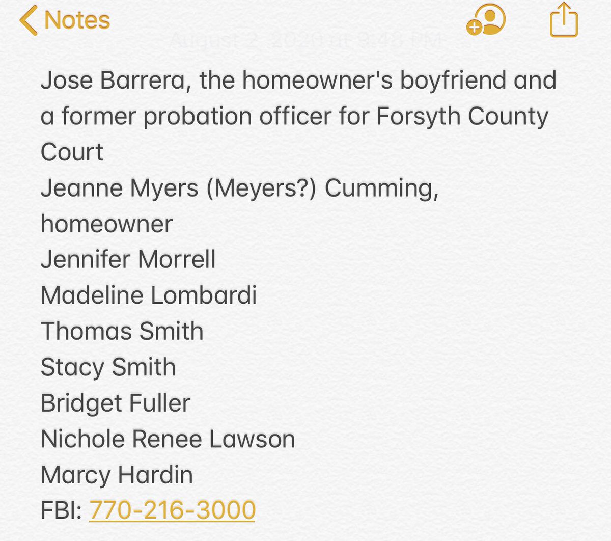 NAMES OF SOME OF THE PEOPLE PRESENT AT THE “SLUMBER PARTY” WHEN TAMLA WAS KILLED PART 2Thomas SmithStacy SmithBridget FullerNichole Renee LawsonMarcy Hardin