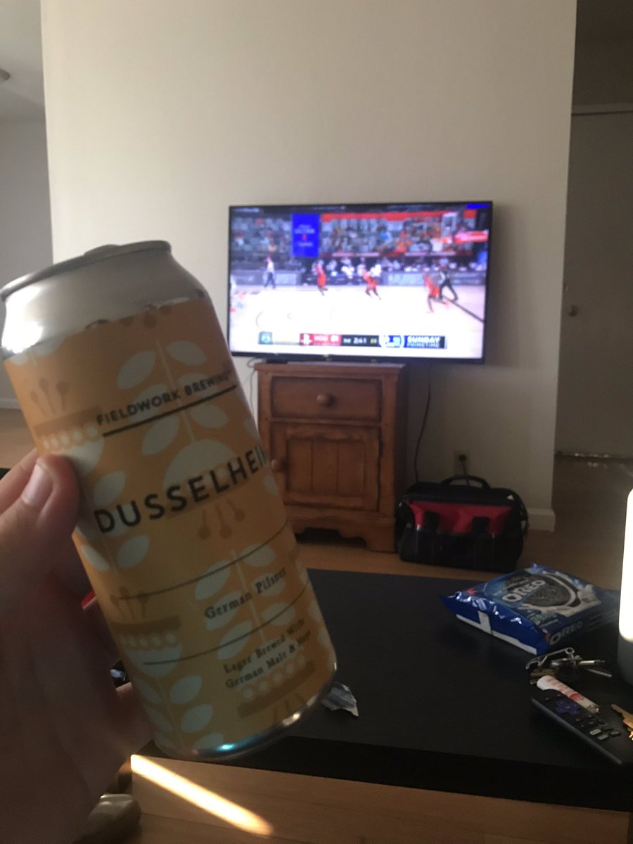 mad32brewco's tweet photo. This beer is amazing just like this game. 82-81 Bucks. #NBA #NBARestart #Craftbeer https://t.co/2pTOdYKSAW