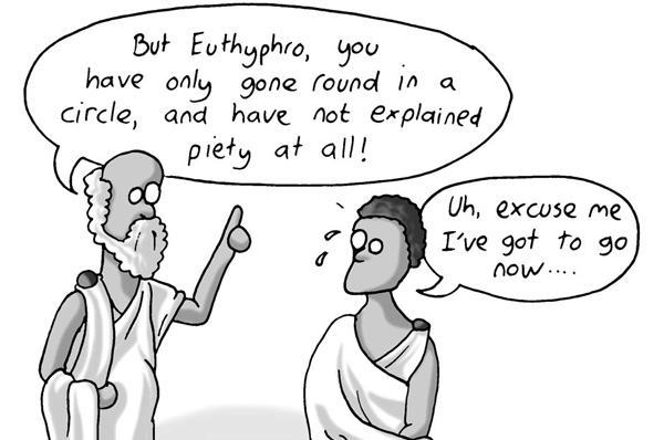 Socrates menambah, bahawa jika definisi "ketakwaan" oleh Euthyphro itu tepat, maka akan wujud perkara yang jika dibuat boleh dikira "bertakwa" dan "tidak bertakwa" secara serentak kerana perkara tersebut disukai dan dibenci Tuhan-Tuhan dalam masa yang sama.