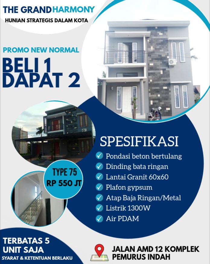 Beli rumah dapat rumah buruan hanya di The Grand Harmony !
#propertybanjarmasin
#rumahsiapbangun
#clustermewah
#jualrumahmurah
#rumah2lantai
#Thegrandharmony
#Amd12
#pemurusindah
#Banjarmasinselatan https://t.co/6Gw0dvAB5D