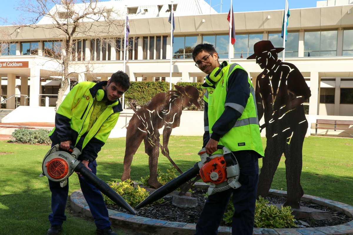 CityOfCockburn's tweet image. We&apos;re thrilled to have Kalid &amp;amp; Jayden back on the tools in the City&apos;s parks. Cockburn has 19 employees with Disability Support Provider #Bizlink. We 1st began employing people with disability in 2004. #equalopportunity #abilityfocused More: bit.ly/3gnt1lh @WALGA