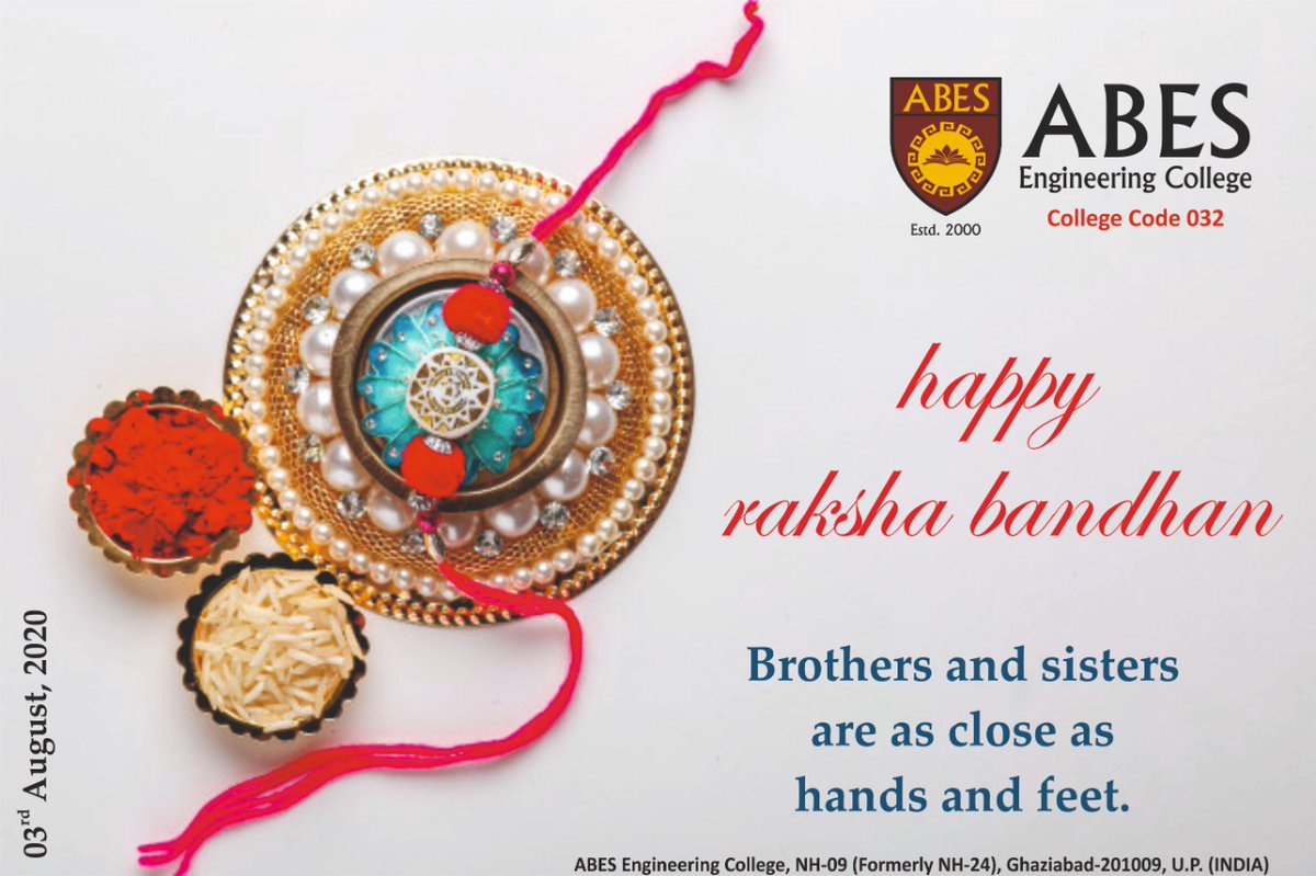 <a href="/ABESEC032/">ABESEC032</a> congratulate all brothers and sisters on the auspicious day of #HappyRakshaBandhan