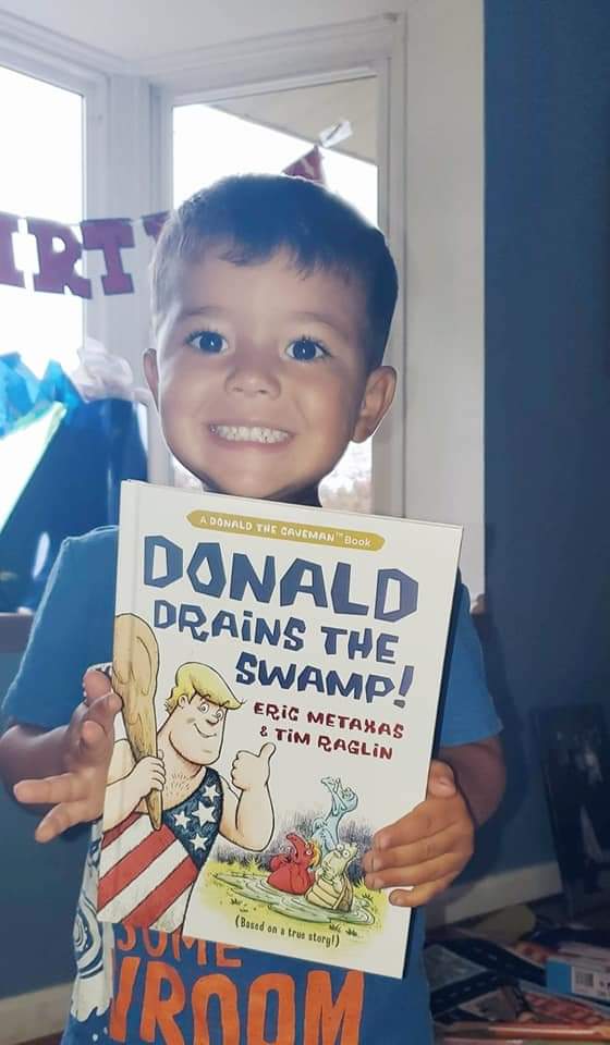 andreaharpen's tweet photo. @realDonaldTrump  My grandson, Oakley, a thought leader of the next generation! https://t.co/5bSjAlIvmD
