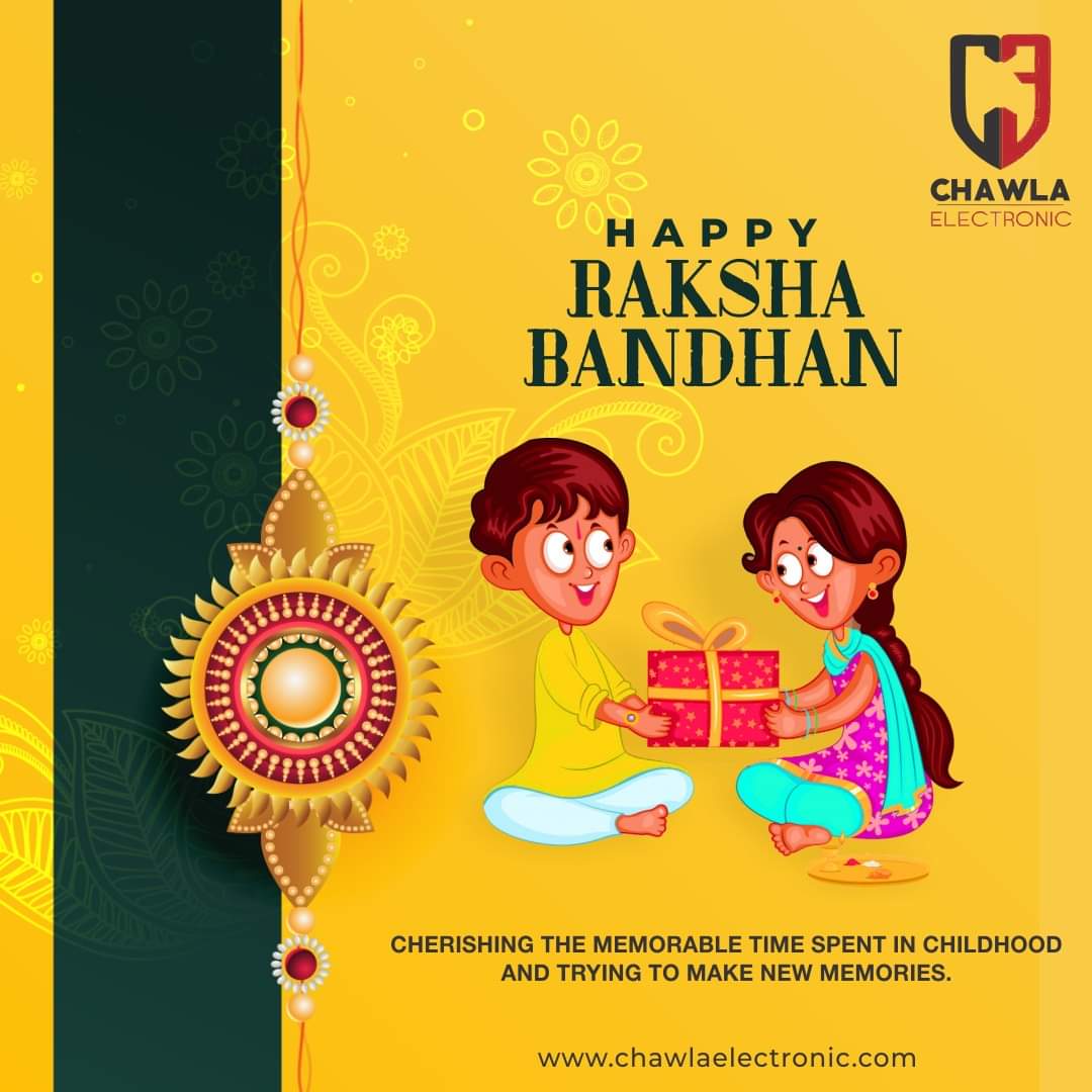 Times and money changes many things. But the love and the bond we share never changes.
.
Happy Raksha Bandhan Wishes to You!
.
#chawlaelectronics #rakshabandhan #rakhi #brothersister #brothersisterlove #bond #sisterslove #festival #love #rakshabandhanjoy