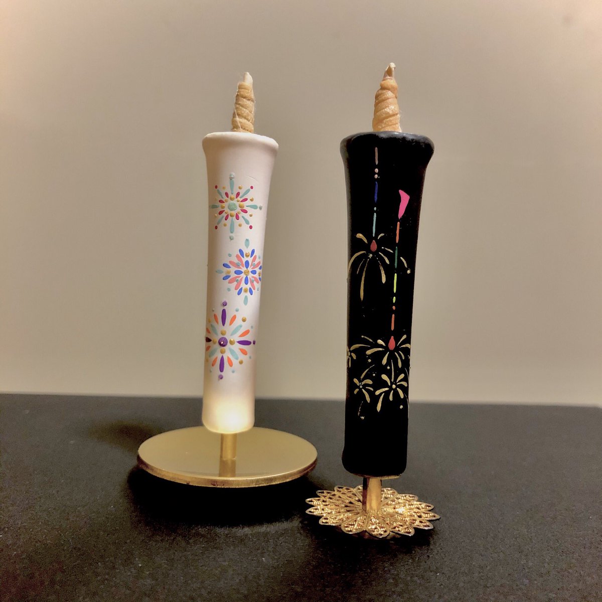 中村ローソク にしかわ 花火柄和ろうそく 新作 和蝋燭 Warosoku キャンドル Candle 絵蝋燭 おうち時間