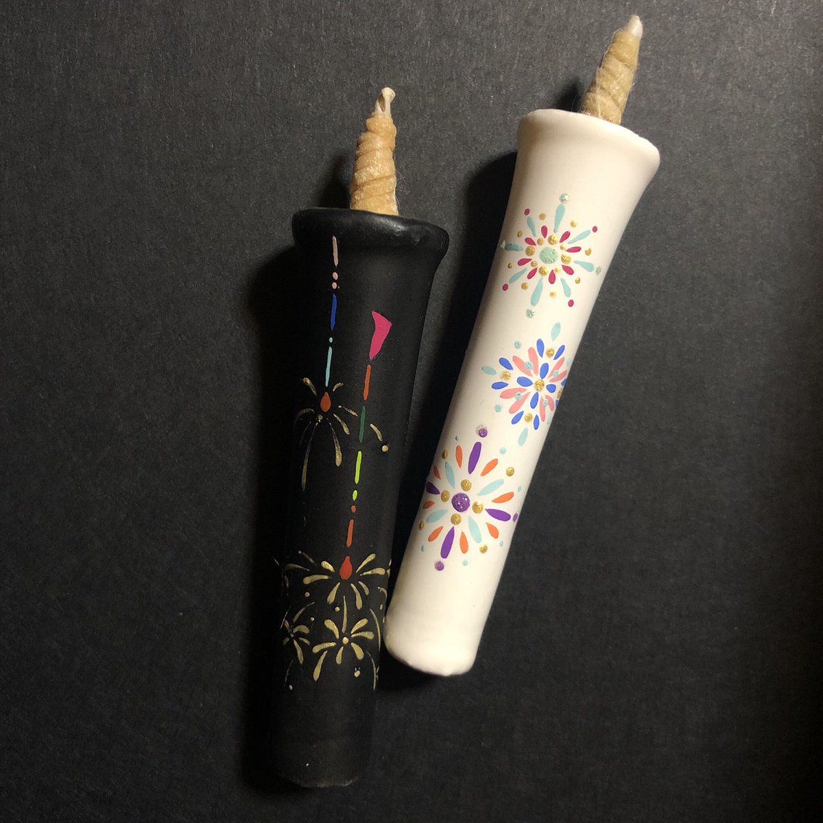 中村ローソク にしかわ 花火柄和ろうそく 新作 和蝋燭 Warosoku キャンドル Candle 絵蝋燭 おうち時間