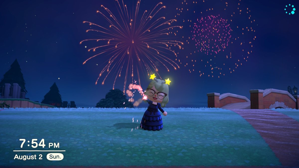 _JasmineDragon_'s tweet photo. the fireworks are so fun!  #AnimalCrossing #ACNH #DragonIsle https://t.co/11dVVy62hM