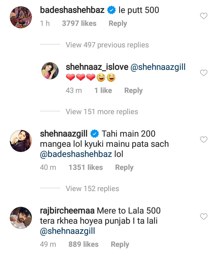 Itsmemariyu's tweet photo. Awwee!! #ShehnaazGill brothers commented on her post.❤ #Shehbaaz #Rajbir #Navraj #Navi https://t.co/CPUSasUIwn