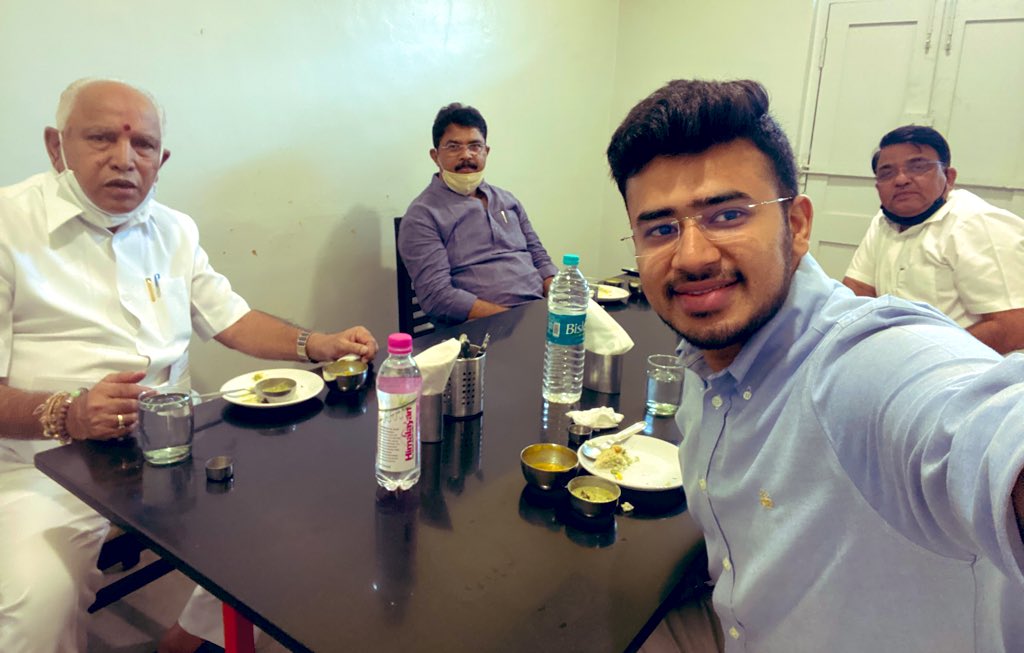 TheCommonMan80's tweet image. Get well soon #Yediyurappa &amp;amp; others. 
Let us not chest thump about #BengaluruModel or #AnyModel before ending corona.