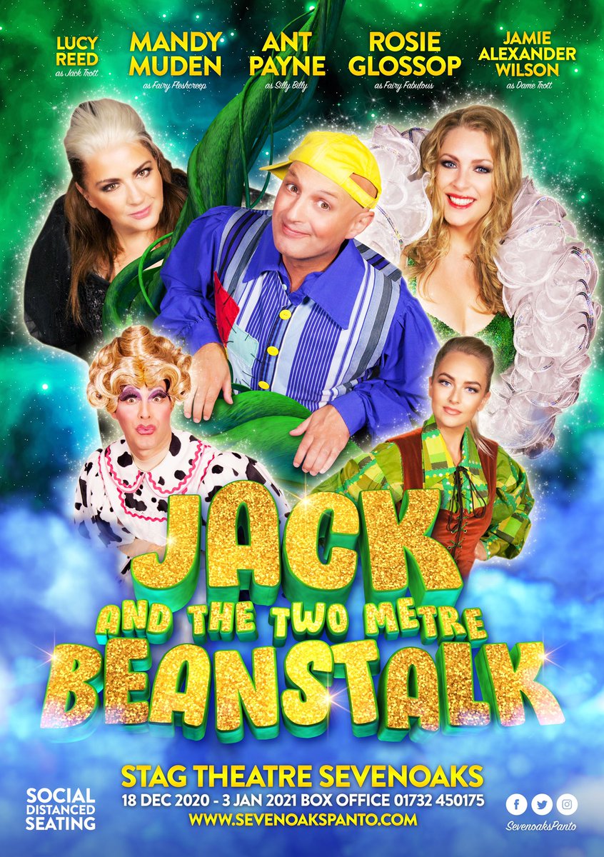 Visit sevenoakspanto.com to find out how we will pull off a panto in a pandemic, as Jack And The Two Metre Beanstalk Will replace the now postponed Alice In Wonderland, playing 18 Dec - 3 Jan!