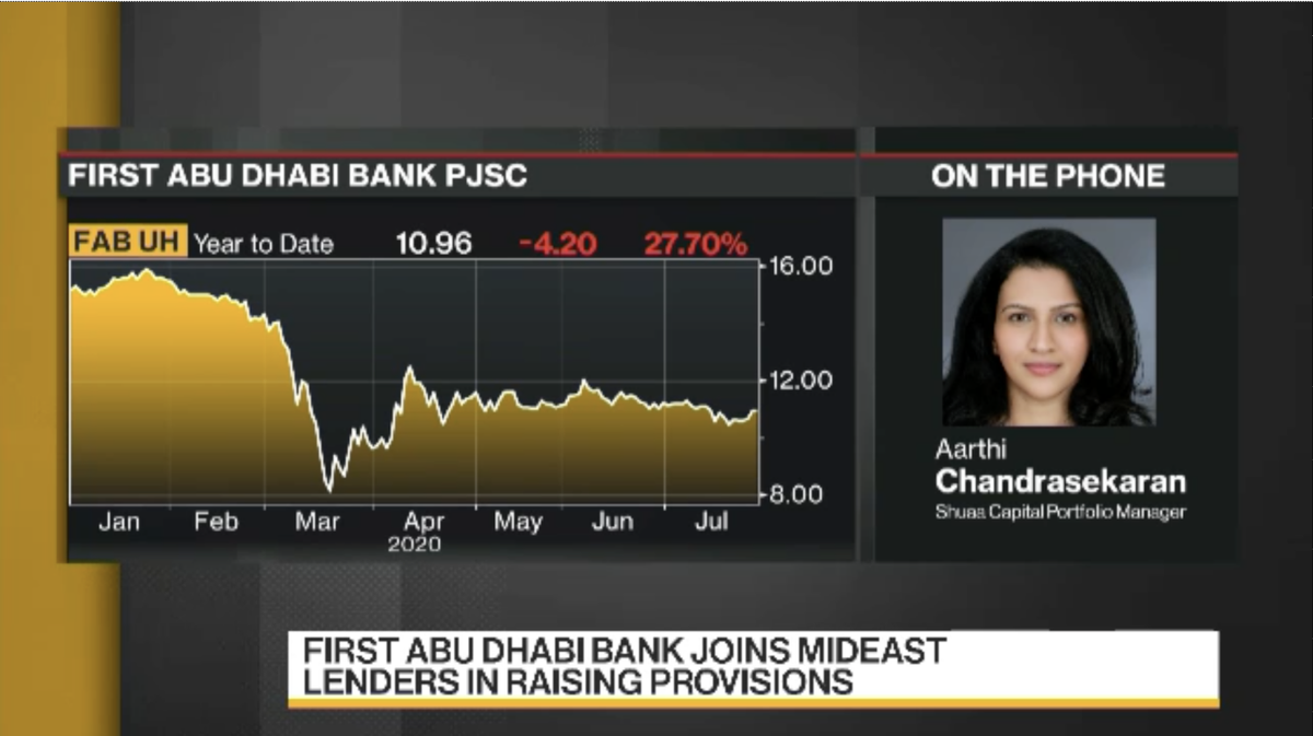 SHUAA_Capital's tweet photo. Aarthi Chandrasekaran, Portfolio Manager at SHUAA Capital discusses on #Bloomberg: "UAE Q2 results have positively surprised the markets and have fared relatively better than GCC peers, we have seen more hits than misses." (starts at 27:30) https://t.co/VOnOffItCz https://t.co/XUqPdIosW8