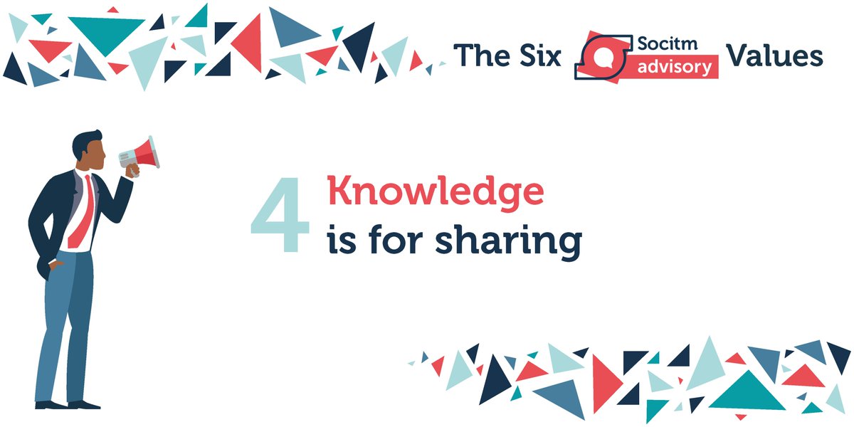 socitmadvisory's tweet photo. We strongly believe that #KnowledgeIsForSharing & we pride ourselves on making sure our clients can manage & continue their #digital & change transformation even after our consultants have left; creating Champions within their won #LocalAuthorities! #PublicSector #CompanyValues https://t.co/St4D1bypBD