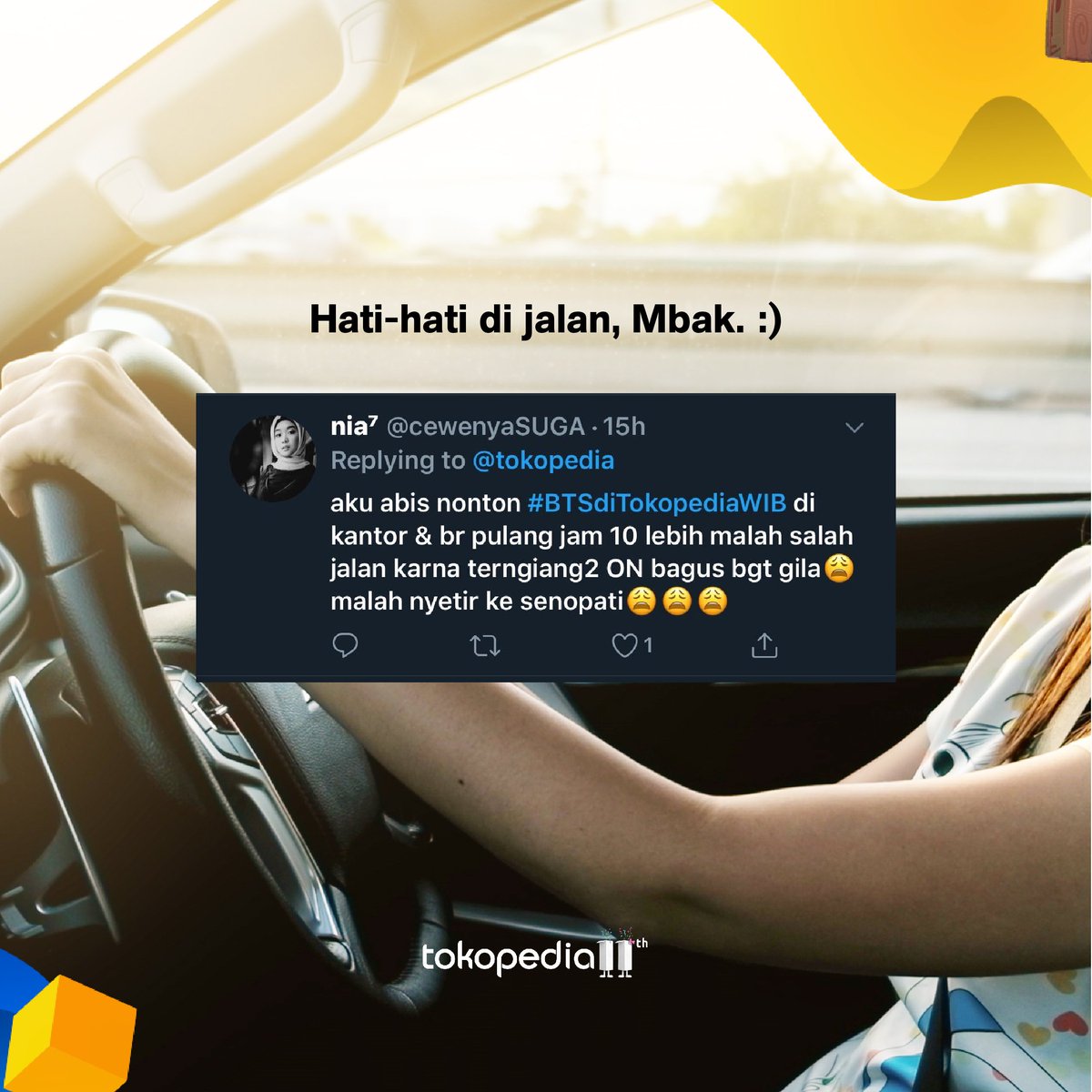 tokopedia's tweet photo. Siapa yang belum bisa berhenti nontonin interview &amp; performance #BTSdiTokopediaWIB TV show?

Pasti kalian masih belum bisa move on ya?

Kalau kangen mau nonton interview atau performance #BTSdiTokopediaWIB kamu bisa cek di youtube Tokopedia ya. Yuk, subscribe sekarang! 👌💜 https://t.co/dVsMBt4CNu