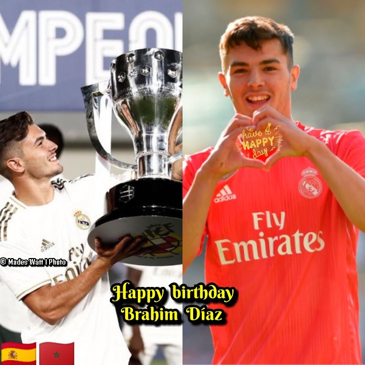 MadesWatt's tweet photo. #HABIDAY TO BRAHIM 🇪🇸🇲🇦
Joyeux anniversaire 🎂🎁 à l'attaquant du Real Madrid :Brahim Abdelkader Díaz qui souffle ses bougies aujourd'hui. Il a marqué 1 but en 15 match depuis son arrivée en 2019.
Bon 2⃣1⃣e anniversaire à lui.
#HALAMADRID 👉 🇪1⃣ 🏆3⃣ 🇸👈 https://t.co/NWwYgsghF9