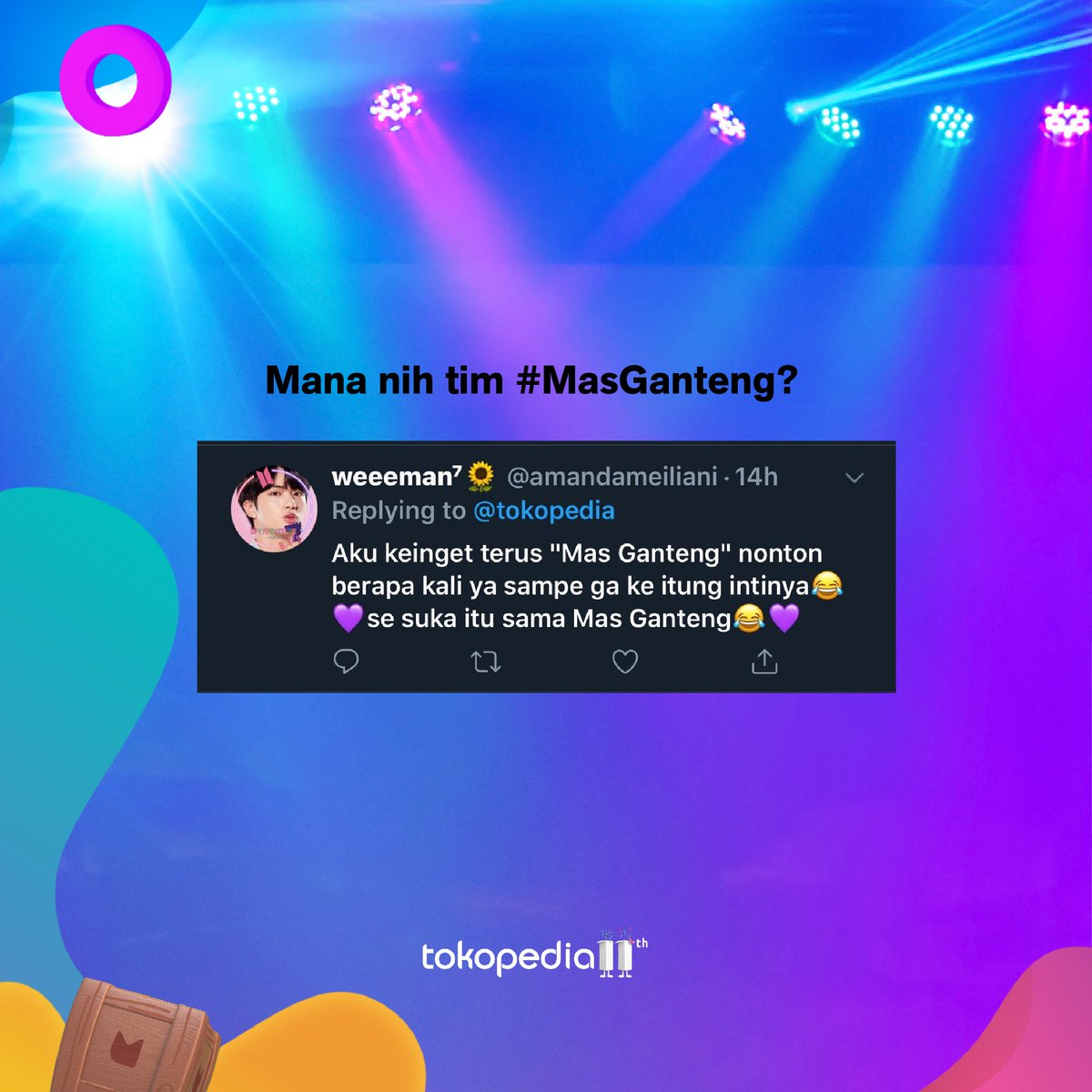 tokopedia's tweet photo. Siapa yang belum bisa berhenti nontonin interview &amp; performance #BTSdiTokopediaWIB TV show?

Pasti kalian masih belum bisa move on ya?

Kalau kangen mau nonton interview atau performance #BTSdiTokopediaWIB kamu bisa cek di youtube Tokopedia ya. Yuk, subscribe sekarang! 👌💜 https://t.co/dVsMBt4CNu