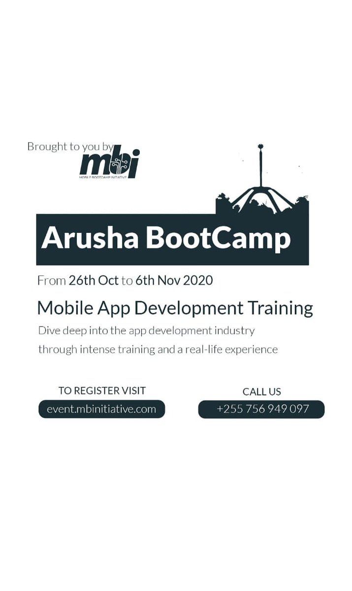 mbinitiative's tweet photo. Build career in Mobile Apps Development. Only 15 seats register now. Visit https://t.co/d0PdwynKNY for more information and registration or give us a call to register +255756949097

Mafunzo ya utengenezaji wa App Arusha https://t.co/OXaYgZTS5K