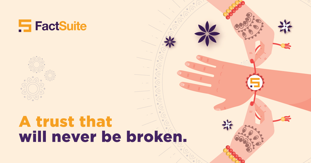 FactSuite's tweet photo. We ensure our bond with the customers are never compromised and provide value to all our partners. We wish everyone a Happy Raksha Bandhan!

#factsuite #rakshabandhan2020 #rakshabandhanspecial https://t.co/mUtCOdm4Ji