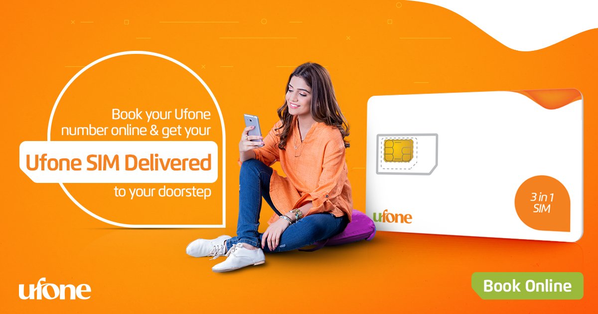 Ufone's tweet photo. Book your favorite Ufone number online and get your SIM delivered to you at your home.
https://t.co/TkE75sMbQZ
*Terms & conditions apply.
#Ufone #TumHiTouHo #BookyourSim #SIMhomedelivery https://t.co/vmRo1YiTop