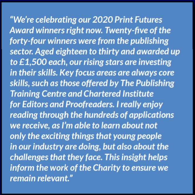 printingcharity's tweet photo. Turn to page 9 of Issue 3 of the @publishing_post to hear from our Head of Education, Sophie Kirby, plus previous #PrintFutures winners @beccap1502, @hetty__m @cleoasabre & @noahsamuelgrey about what winning an award meant to them πππ https://t.co/ToPXShGSMM https://t.co/rFN3Dd64QF