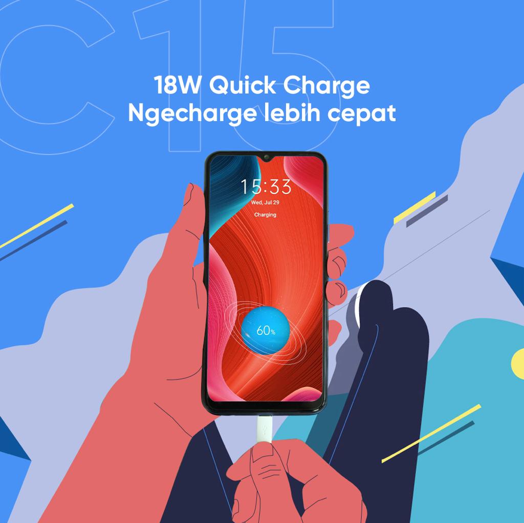 realmeindonesia's tweet photo. Hari Senin, bangun kesiangan, battery dah mau abis? gak banget deh.
Tapi tenang, ada realme C15 yang gak perlu waktu lama buat ngecas hape kamu dan langsung bisa diajak aktifitas :)
#6000mAhPowerNonstop #FavoritnyaAnakMuda #DareToLeap https://t.co/Apm6CYj7AB