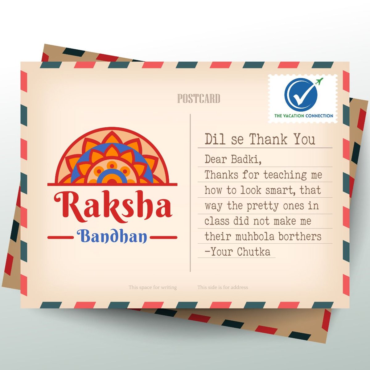 TheVacationCon1's tweet photo. Even though sometimes brothers and sisters are unable to meet they still have an emotional bond and they will always have a piece of childhood for each other. Tag your long-distance brother and sister. Happy Rakshabandhan!!!
.
.
.
#thevacationconnection #rakshabandhan2020 https://t.co/EFeI6J6SDU