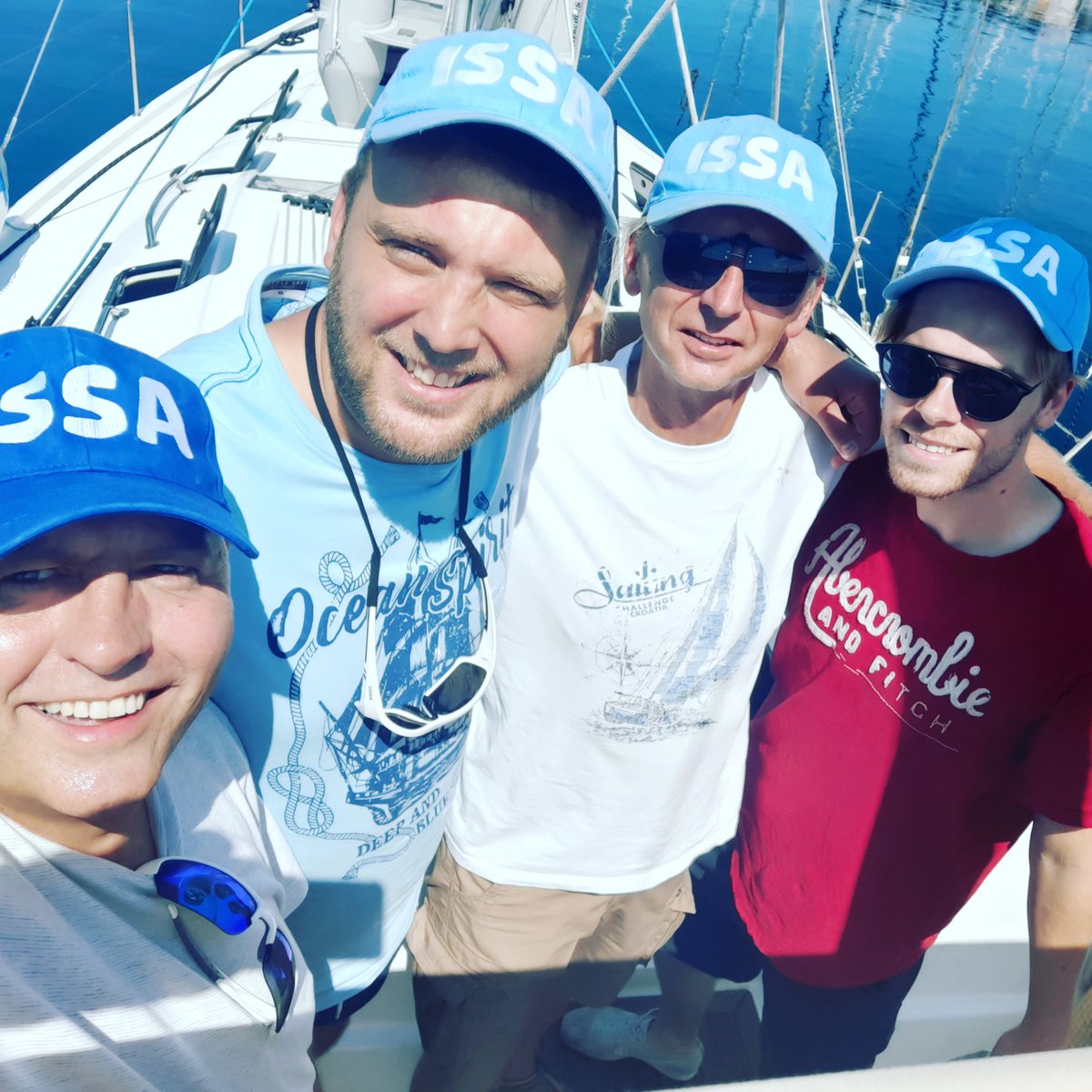 OpensailingISSA's tweet photo. Spotkanie w Marina Mandalina . Dominik Pietrowski z #OpensailingPoland Michal Panfil  z #OpensailingDeutschland  i Wojciech Ponikierski z #SeaAdventure Poznań. https://t.co/GqbAz04xoC