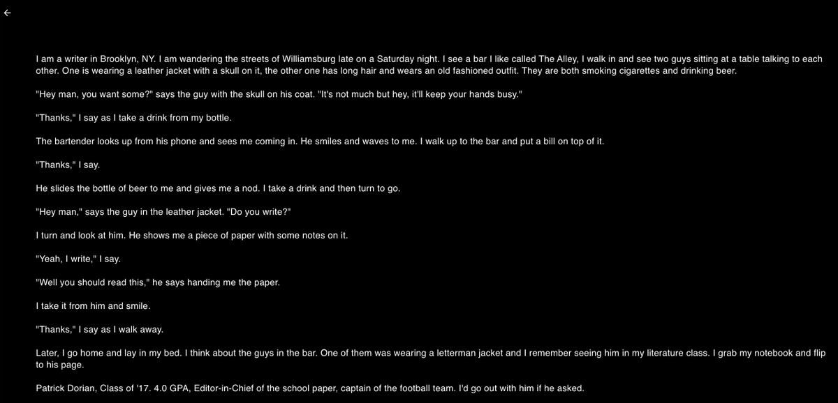 BDPerriman's tweet photo. I prompted #gpt3 from @openai into #writing this #fiction about a band in Brooklyn... https://t.co/j0roeiQwYZ  #endicottreview #NLP https://t.co/H12CGsaNPm