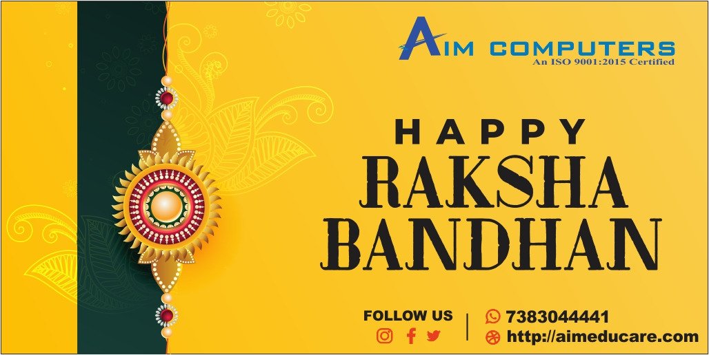 AIM_COMPUTERS's tweet photo. कुमकुम है तो चंदन है राखी तो रिश्तों का बंधन है राखी के इस त्योहार में आपको हार्दिक शुभकामनाएं। https://t.co/RFOxi2i0Dh