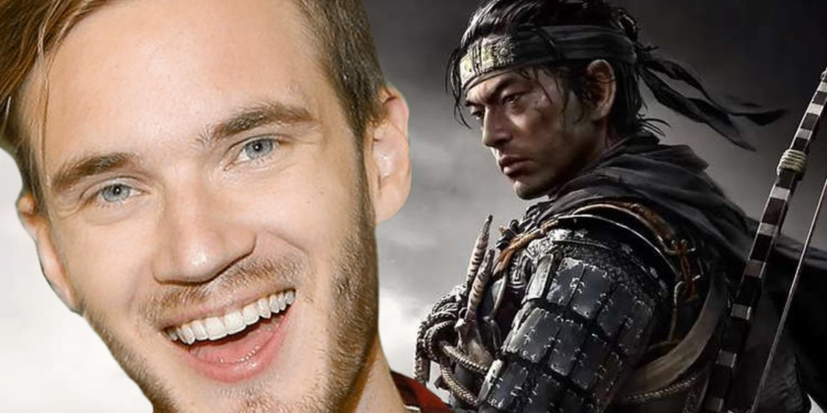 GameRant's tweet photo. PewDiePie Explains Why Ghost of Tsushima is Better Than Last of Us 2 - https://t.co/6pN3Za655D https://t.co/4PWjnmy8CC